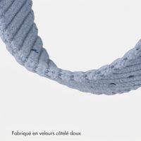 imoshion Bracelet en velours côtelé Apple Watch | 44/45/46/49 mm - Bleu clair