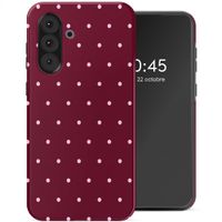Selencia Coque arrière Vivid Samsung Galaxy A36 / A56 - Happy Dots Burgundy