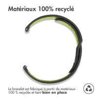 imoshion Bracelet sport en silicone  - Connexion universelle 18 mm - Black & Lime