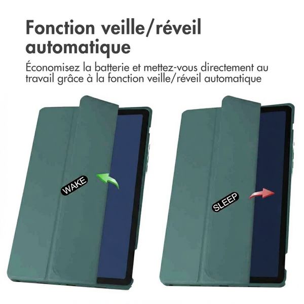 imoshion Coque tablette rigide Trifold Samsung Galaxy Tab A9 Plus - Vert