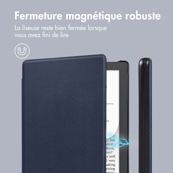 imoshion Étui de liseuse portefeuille Slim Hard Pocketbook Verse / Verse Lite / Verse Pro / Vivlio Light / Light HD - Bleu foncé