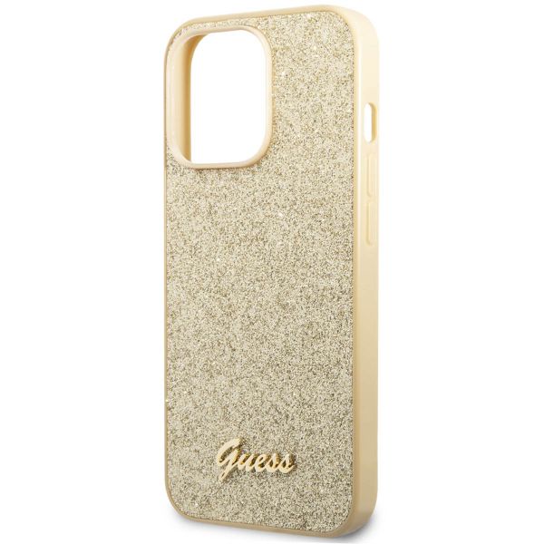 Guess Coque Glitter Flakes Apple iPhone 14 Pro - Doré