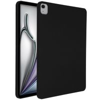 Accezz Coque Liquid Silicone avec porte-stylet Apple iPad Air 13 pouces (2026) M4 / (2025) M3 / (2024) M2 - Noir