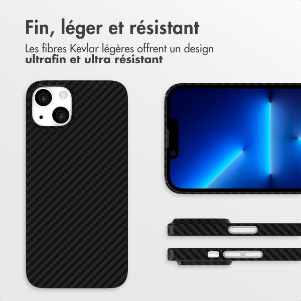 Accezz Coque Kevlar® MagSafe Apple iPhone 13 - Noir