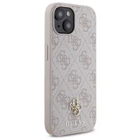 Guess Coque 4G Metal Logo MagSafe Apple iPhone 15 - Rose