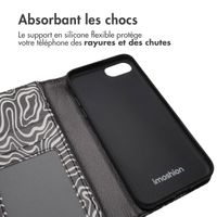 imoshion Étui de télephone portefeuille Design Apple iPhone SE (2022 / 2020) / 8 / 7 / 6(s) - Black And White