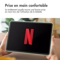 Accezz Coque Liquid Silicone avec porte-stylet Apple iPad Pro 12.9 (2022) / Pro 12.9 (2021) / Pro 12.9 (2020) - Vert clair