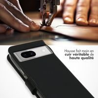 Selencia Étui portefeuille en cuir véritable Google Pixel 8a - Noir