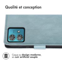 imoshion Étui de télephone portefeuille de luxe Motorola Edge 40 Neo - Bleu clair