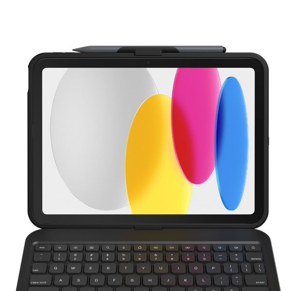 ZAGG Coque clavier tablette Tough Keys Apple iPad 11 (2025) 11 pouces A16 / iPad 10 (2022) 10.9 pouces - AZERTY / FR - Noir