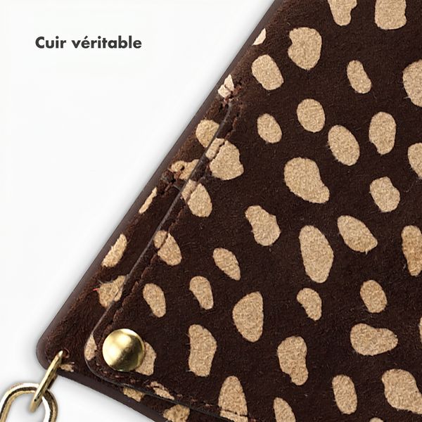 Selencia Nova coque arrière en cuir véritable avec porte-cartes Samsung Galaxy S26 Ultra - Fawn Chic
