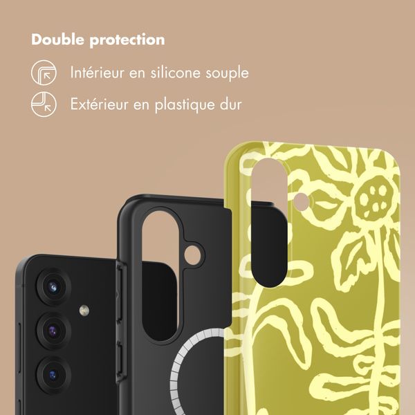 Selencia Coque arrière Vivid avec MagSafe Samsung Galaxy S25 - Chalky Bloom