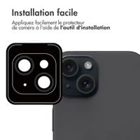 imoshion Lot de 2 protections d'objectif de caméra Apple iPhone 15 / 15 Plus - Black