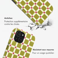 Selencia Coque arrière Vivid Apple iPhone 15 - Check This Olive