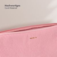 Selencia Pochette ordinateur Corduroy 15-16 pouces - Soft Blush