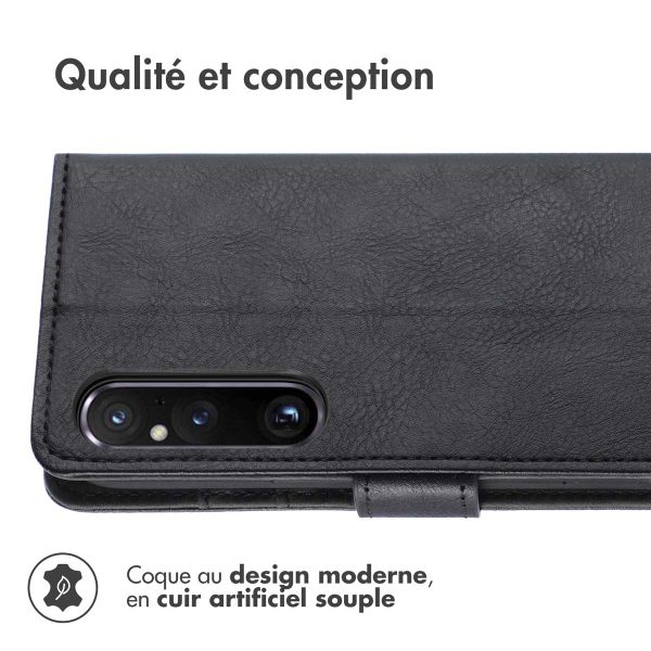 imoshion Étui de télephone portefeuille de luxe Sony Xperia 1 V - Noir