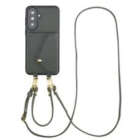 Selencia Coque de télephone Sera avec cordon et porte-cartes enveloppe Samsung Galaxy A37 (5G) - Sage Green