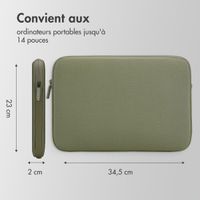 Accezz Pochette ordinateur 13-14 pouces - Vert