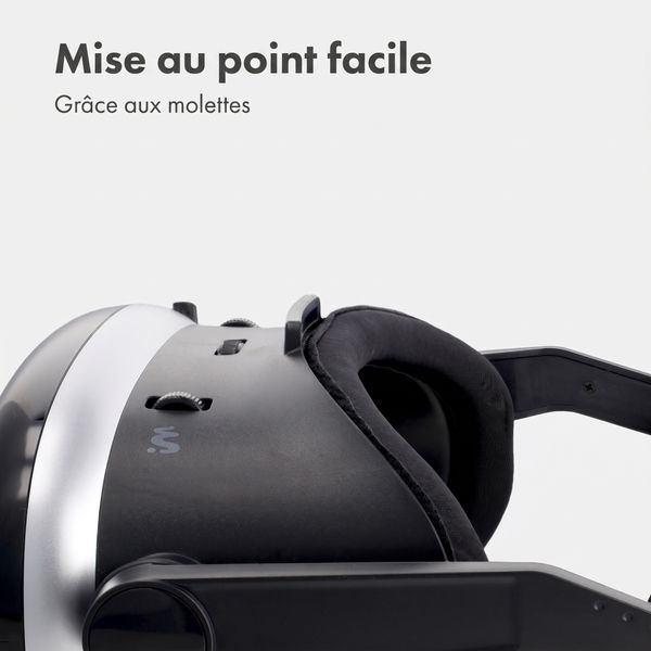 imoshion Lunettes de réalité virtuelle avec casque Bluetooth - Noir