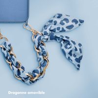 Selencia Coque avec dragonne de luxe Apple iPhone 15 Pro - Bleu