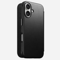 Nomad Étui de télephone portefeuille Modern Leather Folio Apple iPhone 16 - Noir