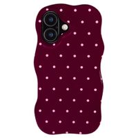 Selencia Coque arrière Vivid Wavy avec MagSafe Apple iPhone 17 - Happy Dots Burgundy