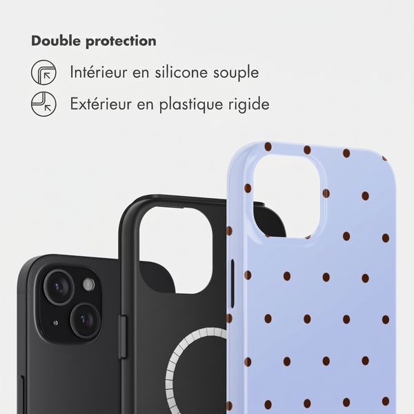 Selencia Coque arrière Vivid avec MagSafe Apple iPhone 15 - Happy Dots Digital Sky