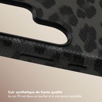 Selencia Coque Sabi imprimé panthère avec MagSafe Samsung Galaxy S24 Ultra - Midnight Black