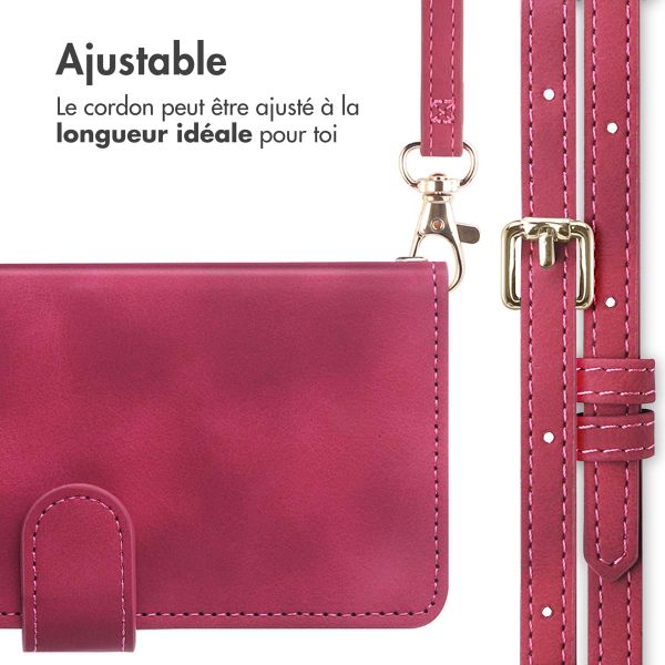 imoshion Etui de télephone portefeuille avec cordon Apple iPhone 16 - Rouge