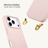 Selencia Coque arrière Rivièra avec MagSafe avec crochets amovibles Apple iPhone 15 Pro - Sorbet Pink