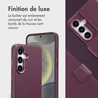 Accezz Étui de télephone portefeuille en cuir 2-en-1 avec MagSafe Samsung Galaxy S25 - Heath Purple
