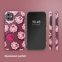 Selencia Coque arrière Vivid Apple iPhone 11 - Wavy Smiley Pink