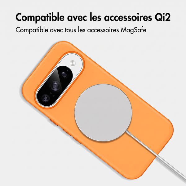 imoshion Coque arrière Color avec Thin MagSafe Ring Google Pixel 9 / 9 Pro - Orange
