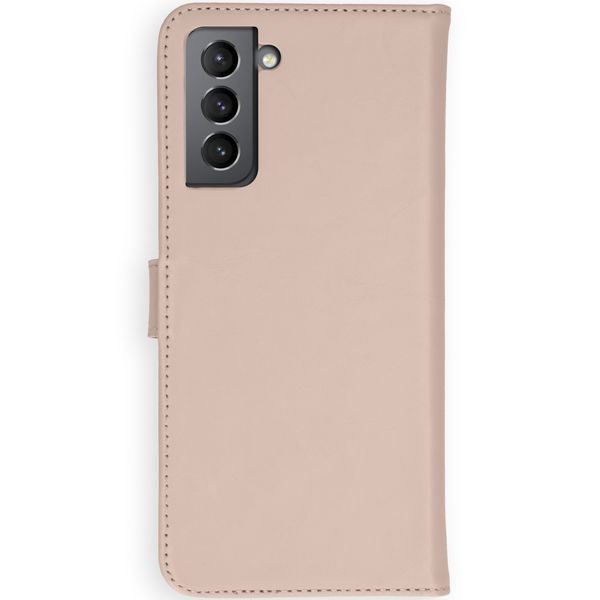 Selencia Étui portefeuille en cuir véritable Samsung Galaxy S21 - Dusty Pink