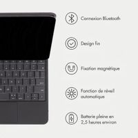 Accezz Clavier Bluetooth magnétique Apple iPad Air 13 pouces (2026) M4 / (2025) M3 / (2024) M2 / iPad Pro 12.9 (2018/2020/2021/2022) - QWERTY / NL - Noir