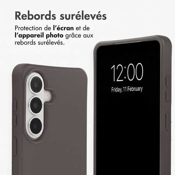 imoshion Coque arrière Color avec cordon amovible et MagSafe Samsung Galaxy S26 - Black Coffee
