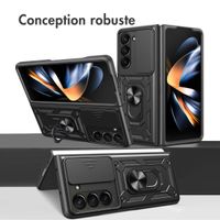 imoshion Coque arrière Rugged avec anneau Samsung Galaxy Z Fold 6 - Noir