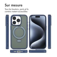Accezz Coque Ring Stand avec MagSafe Apple iPhone 15 Pro - Bleu