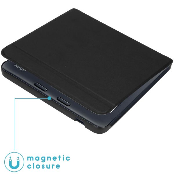 imoshion Étui de liseuse portefeuille Slim Hard Kobo Libra 2 / Tolino Vision 6 - Noir
