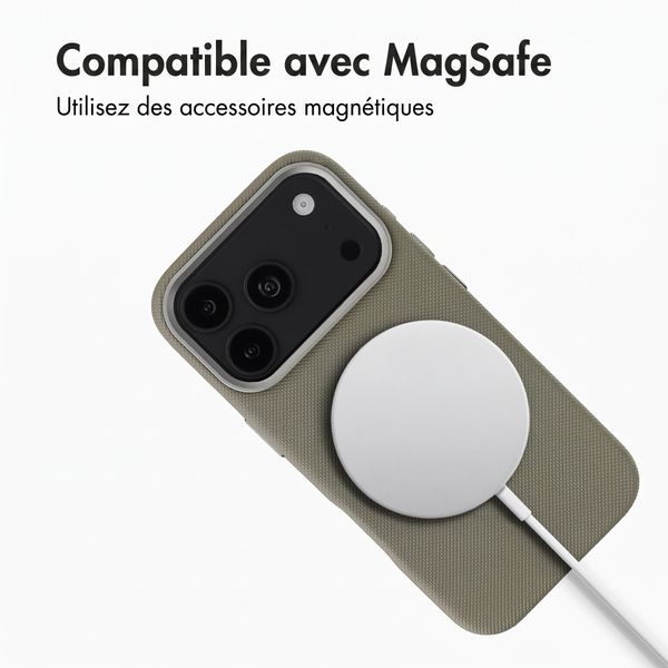 Accezz Coque arrière Mesh avec MagSafe Apple iPhone 17 Pro - Gris foncé