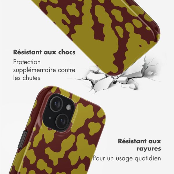 Selencia Coque arrière Vivid avec MagSafe Apple iPhone 15 - Moo'd Olive Dust