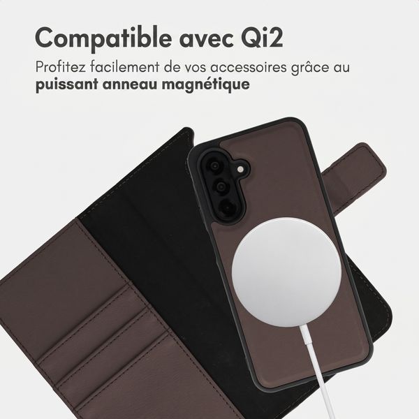 imoshion Étui portefeuille luxe 2-en-1 amovible Samsung Galaxy A26 - Marron