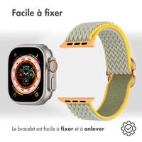 imoshion Bracelet en nylon élastique Apple Watch | 44/45/46/49 mm - Vert clair