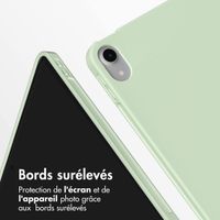 Accezz Coque tablette portefeuille Smart Silicone Apple iPad Air 11 pouces (2026) M4 / (2025) M3 / (2024) M2 / Air 5 (2022) / Air 4 (2020) - Vert clair