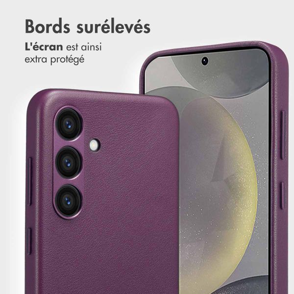 Accezz Étui de télephone portefeuille en cuir 2-en-1 avec MagSafe Samsung Galaxy S24 - Heath Purple