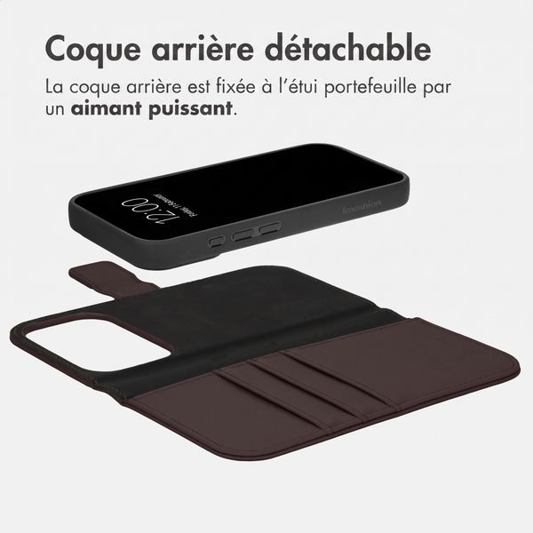 imoshion Étui portefeuille luxe 2-en-1 amovible Apple iPhone 18 Pro Max / 17 Pro Max - Marron