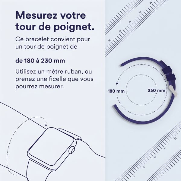 imoshion Bracelet sport silicone  - Connexion universelle 24 mm - Black / Grey