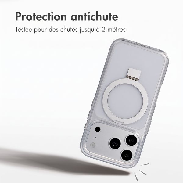 Accezz Coque Ring Stand avec MagSafe Apple iPhone 18 Pro / 17 Pro - Transparent