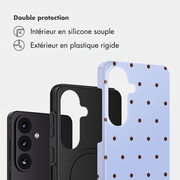 Selencia Coque arrière Vivid avec MagSafe Samsung Galaxy S26 FE - Happy Dots Digital Sky