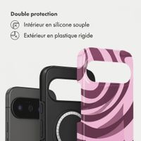 Selencia Coque arrière Vivid avec MagSafe Google Pixel 11 - Wavy Swirl Pink Plum